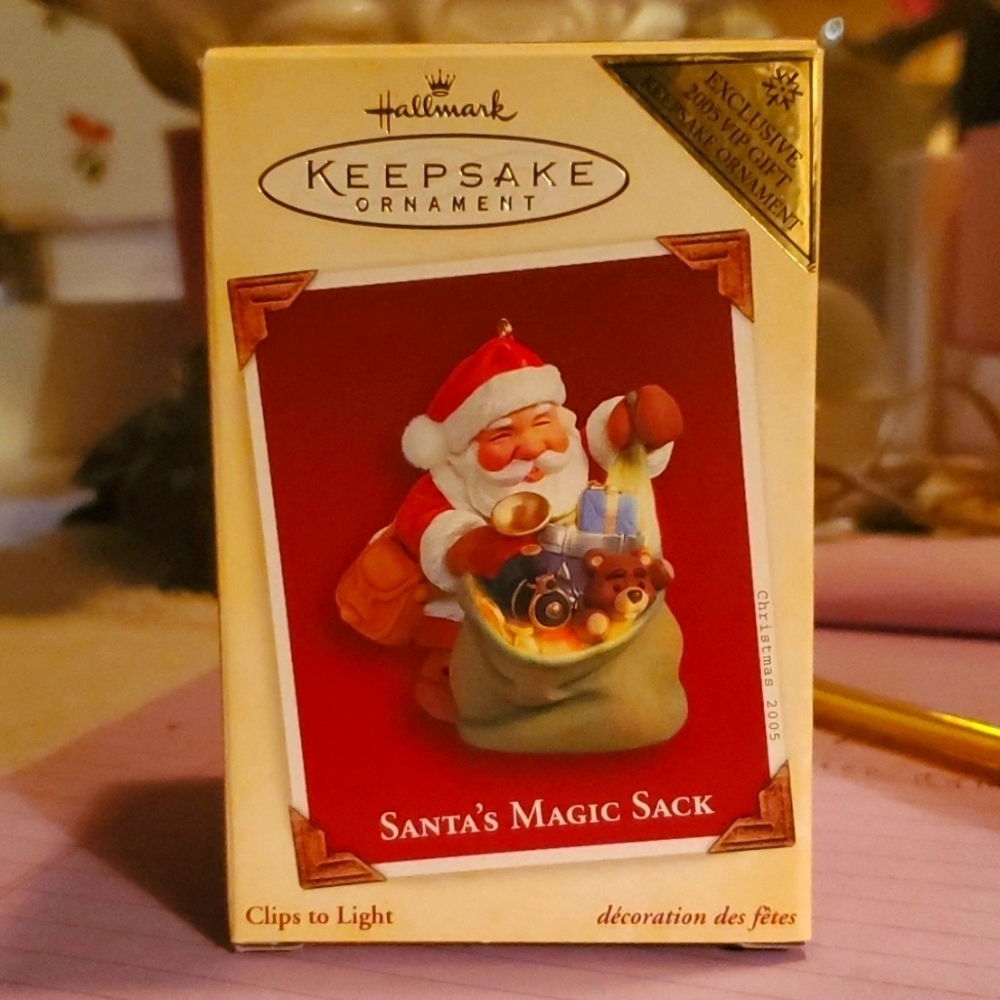 Vintage Christmas Tree Ornament Santa's Magic Sack